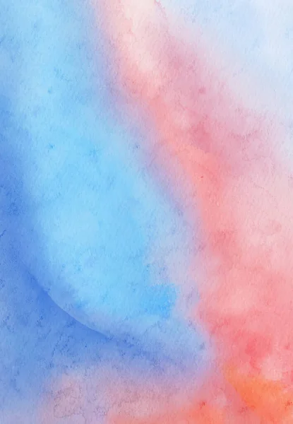 抽象青赤水彩画背景 バナー要素のデザイン ベクターイラスト — ストックベクタ