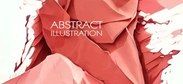 Arte Papel Rojo Arrugado Abstracto Papel Para Diseño Conceptos Patrón — Vector de stock