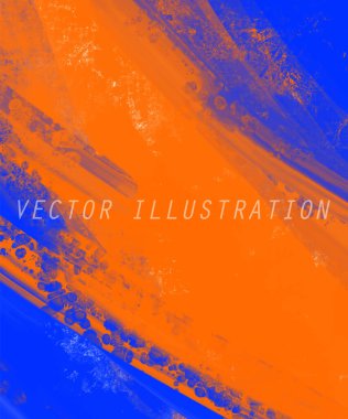 Soyut Mavi Turuncu Pembe Arkaplan. Pankart unsuru tasarla. Vektör illüstrasyonu