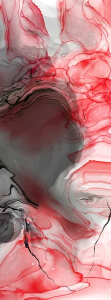 Μαύρο Κόκκινο Μελάνι Πινέλο Εγκεφαλικό Επεισόδιο Λευκό Φόντο Στοιχείο Σχεδιασμού — Διανυσματικό Αρχείο