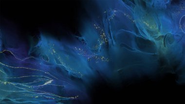 Renkli fırça elementleri olan zarif bir afiş tasarımı. Soyut dekorasyon. Vektör illüstrasyonu.