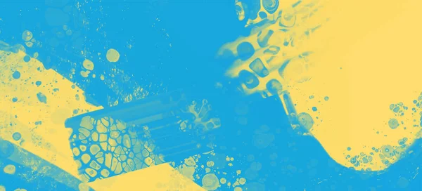 Streszczenie Niebieski Żółty Farba Stylu Ukraińskim Tło Ukraiński Kolor Projekt — Wektor stockowy