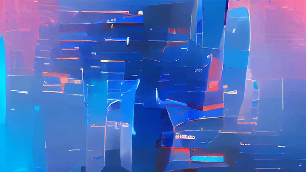 Absztrakt Háttér Modern Futurisztikus Grafika Rózsaszín Kék Neon Kaotikus Háttér — Stock Vector