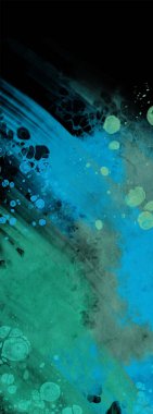 Siyahın modern mavi akış arkaplanı. Renk pankartı şeklinde sıvı. Tasarım projen için sanat tasarımı. Vektör illüstrasyonu.