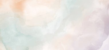 Yumuşak tonlu suluboya lekeleriyle tasarlanmış soyut yatay arkaplan, Vektör illüstrasyonu
