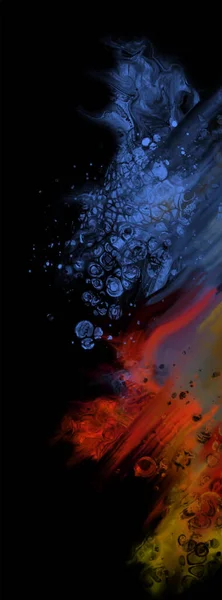 黒の近代的なカラフルな流れの背景 色のバナーに液体の形を波 デザインプロジェクトのアートデザイン ベクターイラスト — ストックベクタ