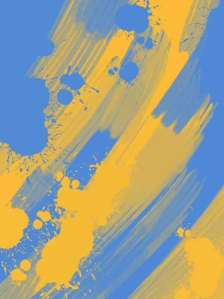 アブストラクトブルーイエローペイントウクライナスタイル背景 ウクライナのカラーデザインバナー要素 ベクターイラスト — ストックベクタ