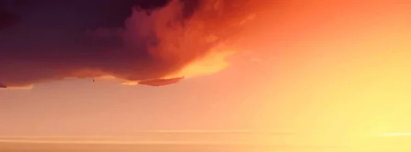 Coucher Soleil Aube Nuages Dans Style Fantastique Sur Fond Sombre — Image vectorielle
