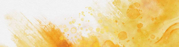 Abstrato Ouro Amarelo Aquarela Pintura Fundo Elemento Banner Design Ilustração —  Vetores de Stock