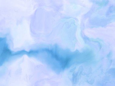 Mavi boya fırçası elementli zarif afiş tasarımı. Soyut dekorasyon. Vektör illüstrasyonu.