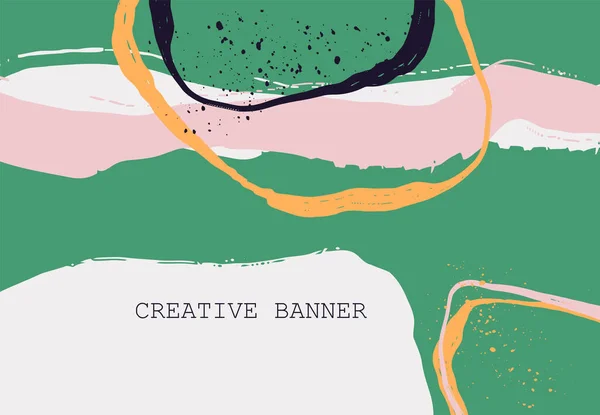 Абстрактний Універсальний Художній Банерний Шаблон Дизайн Обкладинки Запрошення Банер Плакат — стоковий вектор