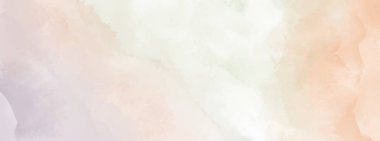 Yumuşak tonlu suluboya lekeleriyle tasarlanmış soyut yatay arkaplan, Vektör illüstrasyonu