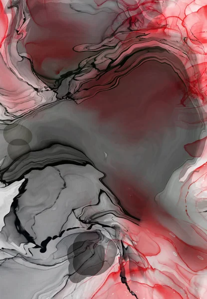 Чорно Червоний Чорнильний Пензель Білому Тлі Елемент Дизайну Векторні Ілюстрації — стоковий вектор