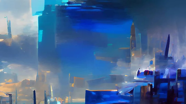Absztrakt Háttér Modern Futurisztikus Grafika Kék Kaotikus Háttér Vektor Absztrakt — Stock Vector