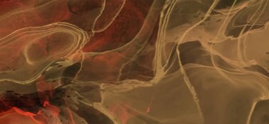 Renkli fırça elementleri olan zarif bir afiş tasarımı. Soyut dekorasyon. Vektör illüstrasyonu.