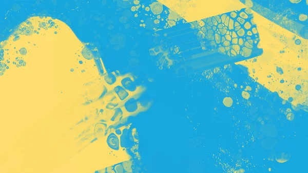 Streszczenie Niebieski Żółty Farba Stylu Ukraińskim Tło Ukraiński Kolor Projekt — Wektor stockowy