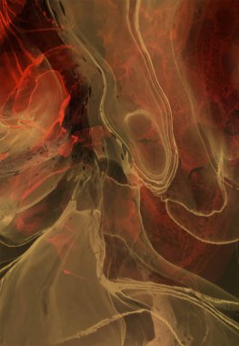 Renkli fırça elementleri olan zarif bir afiş tasarımı. Soyut dekorasyon. Vektör illüstrasyonu.