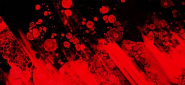 Siyah kırmızı fırça darbesi. JDesign elemanı. Grunge lekelerinin vektör çizimi. Vektör fırçaları resimleme.