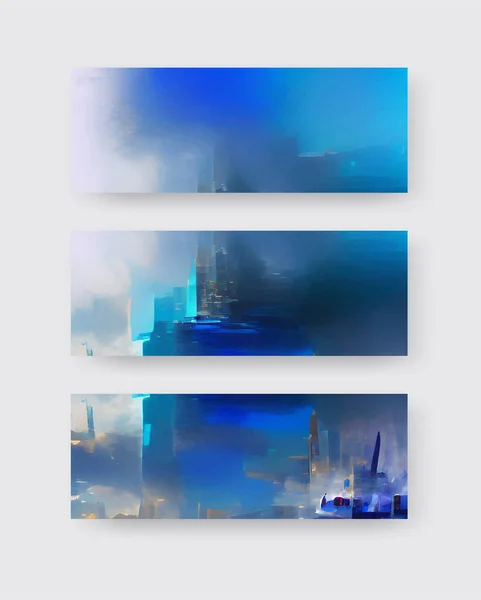 Les Décors Abstraits Définissent Graphisme Futuriste Moderne Fond Bleu Chaotique — Image vectorielle
