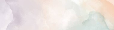 Yumuşak tonlu suluboya lekeleriyle tasarlanmış soyut yatay arkaplan, Vektör illüstrasyonu