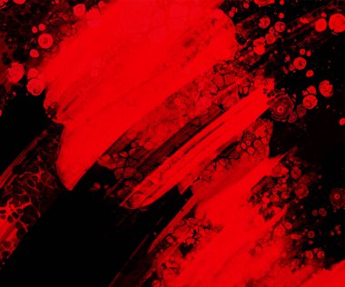 Siyah kırmızı fırça darbesi. JDesign elemanı. Grunge lekelerinin vektör çizimi. Vektör fırçaları resimleme.