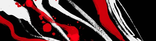 Pinceau Encre Rouge Blanc Noir Style Japonais Illustration Vectorielle Des — Image vectorielle