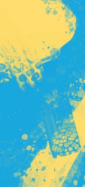 Soyut Mavi Sarı Boya Ukrayna tarzı arka plan. Ukrayna renk tasarım afişi ögesi. Vektör illüstrasyonu