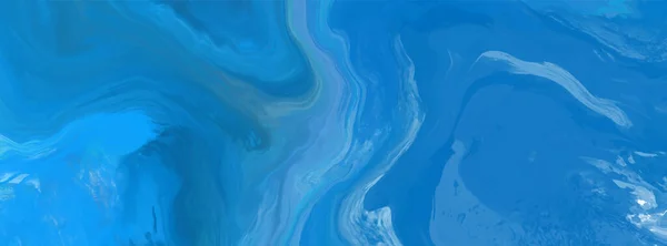 Elegancki Wzór Banera Niebieskimi Elementami Pędzla Abstrakcyjne Dekoracje Ilustracja Wektora — Wektor stockowy