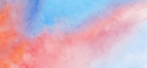 Peinture Abstraite Aquarelle Bleue Rouge Fond Élément Bannière Design Illustration — Image vectorielle