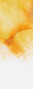 Soyut altın sarısı suluboya arka plan. Pankart unsuru tasarla. Vektör illüstrasyonu