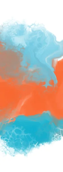 Abstraktní Modrá Oranžová Barva Pozadí Malba Design Vektorová Ilustrace — Stockový vektor