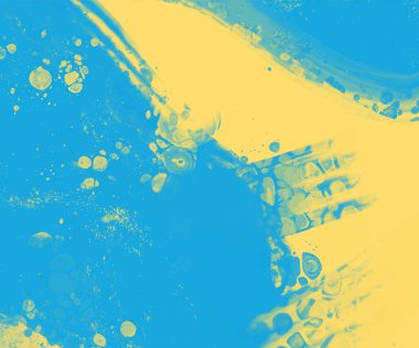 Soyut Mavi Sarı Boya Ukrayna tarzı arka plan. Ukrayna renk tasarım afişi ögesi. Vektör illüstrasyonu