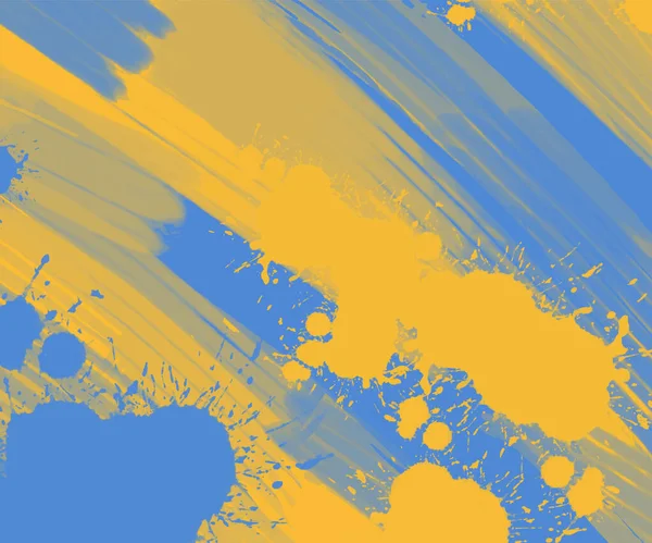 Abstract Blauw Gele Verf Oekraïne Stijl Achtergrond Oekraïense Kleur Design — Stockvector