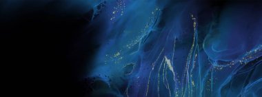 Renkli fırça elementleri olan zarif bir afiş tasarımı. Soyut dekorasyon. Vektör illüstrasyonu.