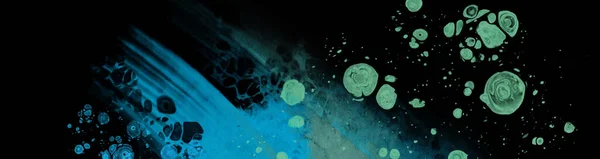 Fond Bleu Moderne Sur Fond Noir Forme Liquide Bannière Couleur — Image vectorielle
