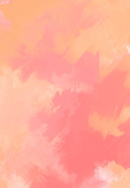 Soyut Pembe Mercan Turuncu Boya Arkaplanı. Pankart unsuru tasarla. Vektör illüstrasyonu