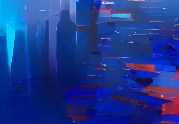 抽象的背景現代の未来グラフィック ピンク ブルーネオン混沌とした背景 ベクトル抽象的なテクスチャデザイン 明るいポスター バナー黄色と青の背景 抽象ベクトル図 — ストックベクタ