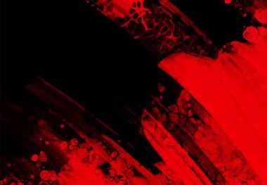 Siyah kırmızı fırça darbesi. JDesign elemanı. Grunge lekelerinin vektör çizimi. Vektör fırçaları resimleme.