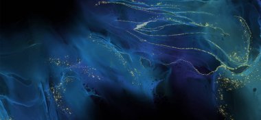 Renkli fırça elementleri olan zarif bir afiş tasarımı. Soyut dekorasyon. Vektör illüstrasyonu.