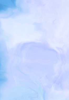 Mavi boya fırçası elementli zarif afiş tasarımı. Soyut dekorasyon. Vektör illüstrasyonu.