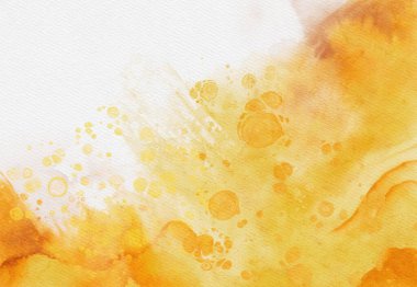 Soyut altın sarısı suluboya arka plan. Pankart unsuru tasarla. Vektör illüstrasyonu