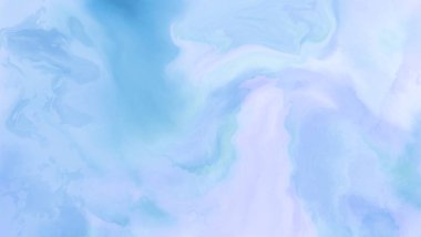 Mavi boya fırçası elementli zarif afiş tasarımı. Soyut dekorasyon. Vektör illüstrasyonu.