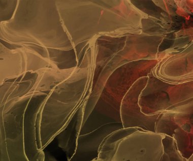 Renkli fırça elementleri olan zarif bir afiş tasarımı. Soyut dekorasyon. Vektör illüstrasyonu.