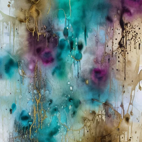 Modern Interior Art Flow Banner Color Liquid Shape Art Elements — стоковый вектор