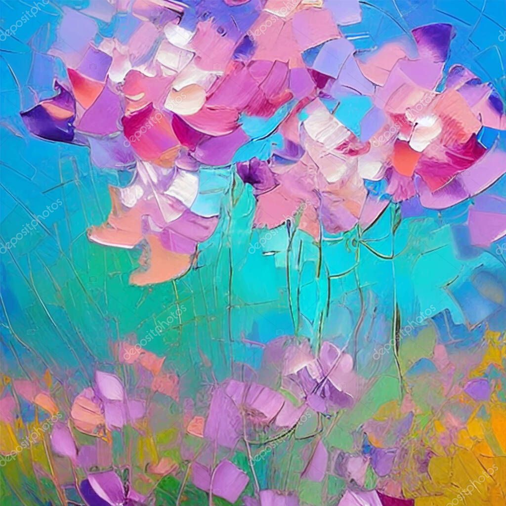 Abstract oil paintings. Creative design elements: posters, invitations, banners, cards, websites, wallpapers magazines Modern art Vector illustration