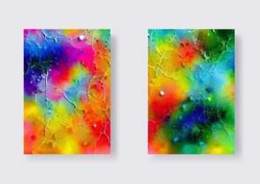Modern colorful flow banner set. Rainbow Liquid shape. Art elements for your design project. Vector illustration.