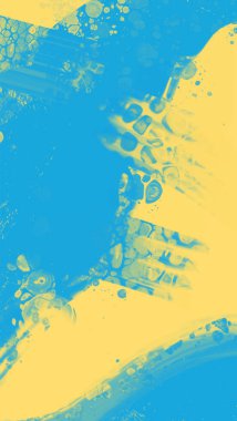 Soyut Mavi Sarı Boya Ukrayna tarzı arka plan. Ukrayna renk tasarım afişi ögesi. Vektör illüstrasyonu