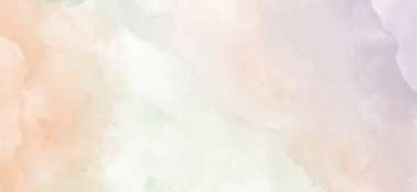 Yumuşak tonlu suluboya lekeleriyle tasarlanmış soyut yatay arkaplan, Vektör illüstrasyonu