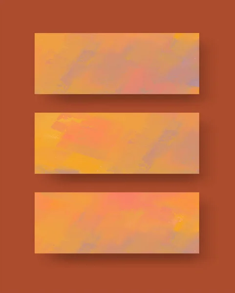 Vector Banner Abstract Paints Shapes Collection Isolated Color Background Hand — ストックベクタ