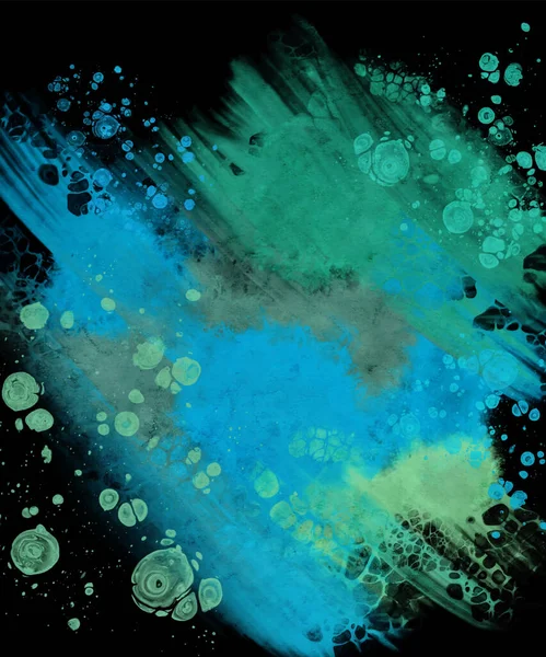 Modern Blue Flow Background Black Liquid Shape Color Banner Art Vector Graphics